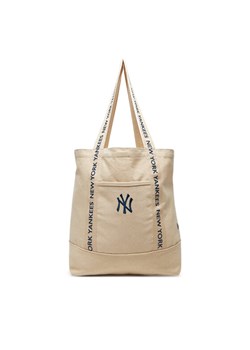 Torebka New Era New York Yankees MLB Strap Canvas Tote 60595127 Beżowy ze sklepu eobuwie.pl w kategorii Torby Shopper bag - zdjęcie 182091783
