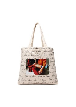 Torebka Vans Pride Otw Gallery Tote VN0A7SFDYOP1 Beżowy ze sklepu eobuwie.pl w kategorii Torby materiałowe - zdjęcie 182091912
