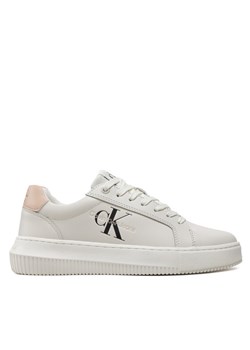 Sneakersy Calvin Klein Jeans Chunky Cupsole Mono Lth Wn YW0YW00823 Biały ze sklepu eobuwie.pl w kategorii Buty sportowe damskie - zdjęcie 182092720