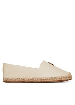 Espadryle Tommy Hilfiger Th Logo Leather Espadrille FW0FW08540 Beżowy ze sklepu eobuwie.pl w kategorii Espadryle damskie - zdjęcie 182093750