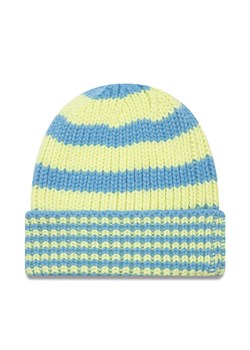 Czapka New Era Stripe Knit Bean 60565458 Niebieski ze sklepu eobuwie.pl w kategorii Czapki zimowe damskie - zdjęcie 182093900