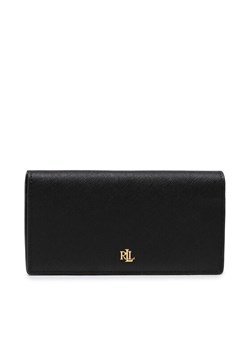 Duży Portfel Damski Lauren Ralph Lauren Slim Wallet Wlt Med 432802917009 Czarny ze sklepu eobuwie.pl w kategorii Portfele damskie - zdjęcie 182093990