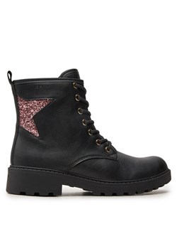 Kozaki Geox Jr Casey J9420G 0BCEW C9B8W S Czarny ze sklepu eobuwie.pl w kategorii Buty zimowe dziecięce - zdjęcie 182094230
