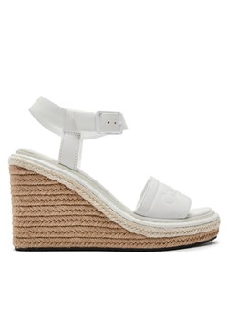 Espadryle Calvin Klein Wedge Sandal 70 He HW0HW02050 Biały ze sklepu eobuwie.pl w kategorii Sandały damskie - zdjęcie 182094264