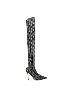 Muszkieterki Elisabetta Franchi SA-33L-36E2 Czarny - id: 0000303122003 - marki Elisabetta Franchi - 182094613 Muszkieterki Elisabetta Franchi SA-33L-36E2 Czarny ze sklepu eobuwie.pl w kategorii Kozaki damskie - zdjęcie 182094613