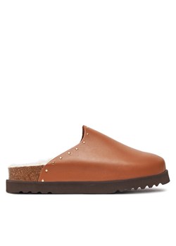 Klapki Scholl Fae Studs F30938 Brązowy ze sklepu eobuwie.pl w kategorii Klapki damskie - zdjęcie 182094863