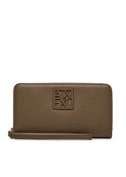 Portfel damski Armani Exchange XW000361 AF11902 U6252 Brązowy ze sklepu eobuwie.pl w kategorii Portfele damskie - zdjęcie 182095274