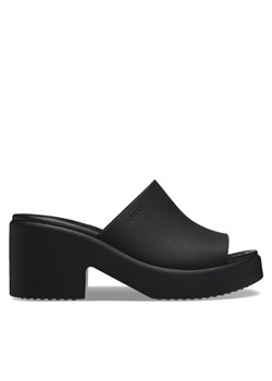 Klapki Crocs Brooklyn Slide Heel 209408 Czarny ze sklepu eobuwie.pl w kategorii Klapki damskie - zdjęcie 182095282