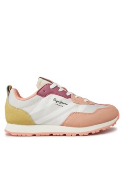 Sneakersy Pepe Jeans Foster Print G PGS30578 Pomarańczowy ze sklepu eobuwie.pl w kategorii Buty sportowe dziecięce - zdjęcie 182095440