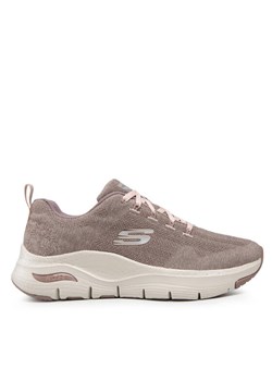 Sneakersy Skechers Comfy Wave 149414/DKTP Beżowy ze sklepu eobuwie.pl w kategorii Buty sportowe damskie - zdjęcie 182096184