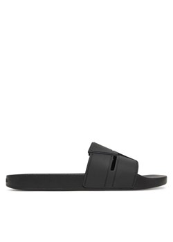 Klapki Calvin Klein Pool Slide Double T HM0HM01752 Czarny ze sklepu eobuwie.pl w kategorii Klapki męskie - zdjęcie 182096823
