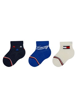 Zestaw 3 par wysokich skarpet dziecięcych Tommy Hilfiger 701224997 Granatowy ze sklepu eobuwie.pl w kategorii Skarpetki dziecięce - zdjęcie 182097424