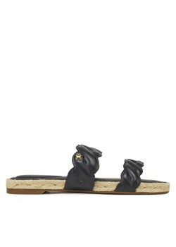 Espadryle Tommy Hilfiger Leather Rope Espadrille Mule FW0FW08503 Czarny ze sklepu eobuwie.pl w kategorii Espadryle damskie - zdjęcie 182097760