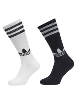 Zestaw 2 par wysokich skarpet unisex adidas Knee JC8878 Biały ze sklepu eobuwie.pl w kategorii Skarpetki męskie - zdjęcie 182097800
