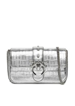 Torebka PINKO Love One Pocket Simply C AI 24-25 PLTT 103838 A1W5 Srebrny ze sklepu eobuwie.pl w kategorii Kopertówki - zdjęcie 182098002