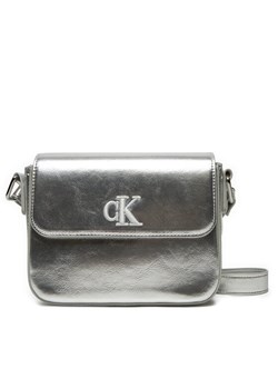 Torebka Calvin Klein Jeans IU0IU00688 Srebrny ze sklepu eobuwie.pl w kategorii Listonoszki - zdjęcie 182098151