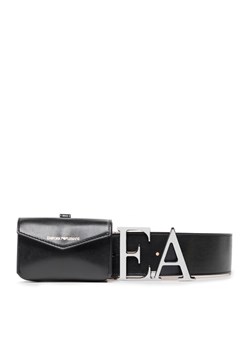 Pasek Damski Emporio Armani Y3I317 Y389E 80001 Czarny ze sklepu eobuwie.pl w kategorii Paski damskie - zdjęcie 182098733