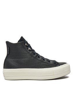 Trampki Converse Chuck Taylor All Star Lift Platform Water Repellent Leather A08312C Czarny ze sklepu eobuwie.pl w kategorii Trampki damskie - zdjęcie 182099642