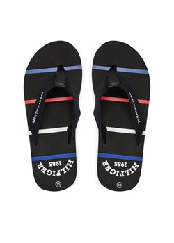 Japonki Tommy Hilfiger T3B8-33447-0058 S Czarny ze sklepu eobuwie.pl w kategorii Klapki dziecięce - zdjęcie 182100082