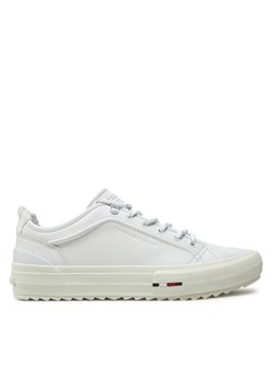 Sneakersy Tommy Hilfiger Th Hi Vulc Cleat Low Lth FM0FM05452 Biały ze sklepu eobuwie.pl w kategorii Trampki męskie - zdjęcie 182100192