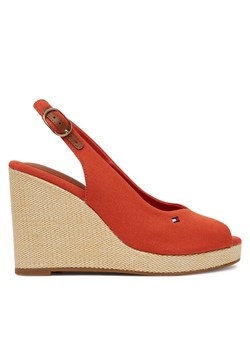 Espadryle Tommy Hilfiger Flag High Wedge Espad Slingback FW0FW08597 Pomarańczowy ze sklepu eobuwie.pl w kategorii Espadryle damskie - zdjęcie 182101401