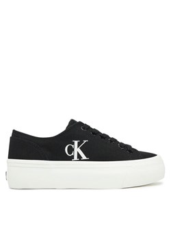 Tenisówki Calvin Klein Jeans Vulc Flatform Low Cv Mg YW0YW01763 Czarny ze sklepu eobuwie.pl w kategorii Trampki damskie - zdjęcie 182101530