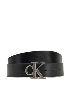 Pasek Męski Calvin Klein Jeans Monogram Plaque 35mm Rev/Adj LV04G7002G Czarny ze sklepu eobuwie.pl w kategorii Paski męskie - zdjęcie 182102121