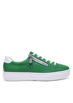 Sneakersy Rieker L59L1-52 Zielony ze sklepu eobuwie.pl w kategorii Buty sportowe damskie - zdjęcie 182102352