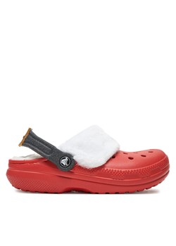 Klapki Crocs Classic Lined Santa Clog 210933 Czerwony ze sklepu eobuwie.pl w kategorii Klapki damskie - zdjęcie 182102413