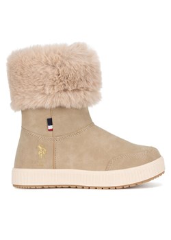 Botki U.S. Polo Assn. VICKI001K/DYF1 Beżowy ze sklepu eobuwie.pl w kategorii Buty zimowe dziecięce - zdjęcie 182102574
