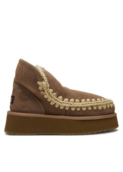 Śniegowce Mou Mini Eskimo Platform Boot FW681000A Brązowy ze sklepu eobuwie.pl w kategorii Śniegowce damskie - zdjęcie 182102681