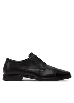 Półbuty Clarks Howard Cap 261620127 Czarny ze sklepu eobuwie.pl w kategorii Buty eleganckie męskie - zdjęcie 182102881