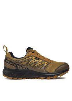 Sneakersy Salomon Wander Gore-Tex L47436600 Khaki ze sklepu eobuwie.pl w kategorii Buty trekkingowe męskie - zdjęcie 182103430