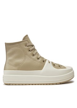 Trampki Converse Chuck Taylor All Star Construct Leather A06595C Beżowy ze sklepu eobuwie.pl w kategorii Trampki damskie - zdjęcie 182104424