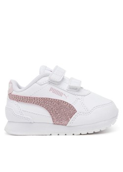 Sneakersy Puma ST Runner v4 SL Glitter V Inf 401592 02 Biały ze sklepu eobuwie.pl w kategorii Buty sportowe dziecięce - zdjęcie 182104661