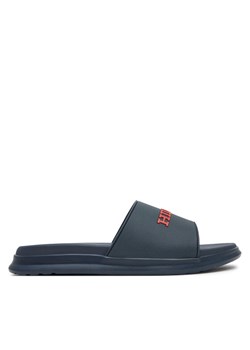 Klapki Tommy Hilfiger FM0FM05430 Granatowy ze sklepu eobuwie.pl w kategorii Klapki męskie - zdjęcie 182105791