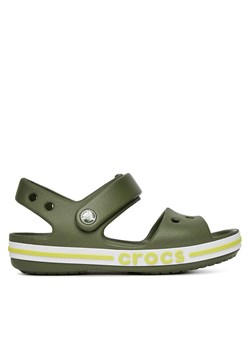 Sandały Crocs BAYABAND SANDAL T 211055-309 Zielony ze sklepu eobuwie.pl w kategorii Sandały dziecięce - zdjęcie 182106831