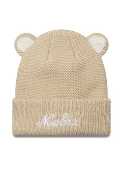 Czapka New Era Teddy Bear Ears Cuff Knit Beanie 60580793 Beżowy ze sklepu eobuwie.pl w kategorii Czapki dziecięce - zdjęcie 182107272