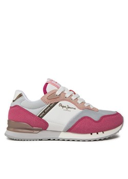 Sneakersy Pepe Jeans London Urban G PGS40002 Różowy ze sklepu eobuwie.pl w kategorii Buty sportowe dziecięce - zdjęcie 182107293
