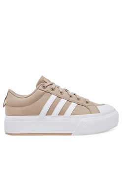 Sneakersy adidas Bravada 2.0 Platform JI1798 Beżowy ze sklepu eobuwie.pl w kategorii Buty sportowe damskie - zdjęcie 182107512