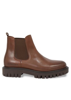 Sztyblety Tommy Hilfiger Premium Casual Chunky Lth Chels FM0FM04755 Brązowy ze sklepu eobuwie.pl w kategorii Buty zimowe męskie - zdjęcie 182107814