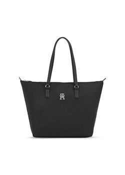 Torebka Tommy Hilfiger Poppy Th Tote AW0AW15639 Czarny ze sklepu eobuwie.pl w kategorii Torby Shopper bag - zdjęcie 182107854