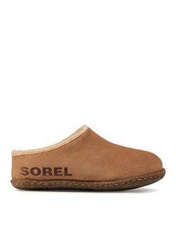 Kapcie Sorel Youth Lanner Ridge™ II NY3926 Brązowy ze sklepu eobuwie.pl w kategorii Kapcie dziecięce - zdjęcie 182109084