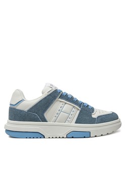 Sneakersy Tommy Jeans The Brooklyn Denim Leather EN0EN02578 Niebieski ze sklepu eobuwie.pl w kategorii Buty sportowe damskie - zdjęcie 182109510