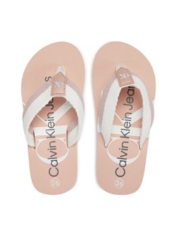 Japonki Calvin Klein Jeans V3A8-80843-0058 M Różowy ze sklepu eobuwie.pl w kategorii Klapki dziecięce - zdjęcie 182109840