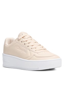 Sneakersy Champion Rebound Platform Low S11473-MS042 Beżowy ze sklepu eobuwie.pl w kategorii Buty sportowe damskie - zdjęcie 182110044