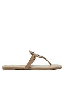 Japonki Tory Burch Miller 151169 Brązowy ze sklepu eobuwie.pl w kategorii Klapki damskie - zdjęcie 182110080