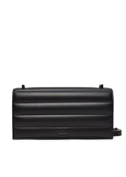 Torebka Calvin Klein Line Quilt Sm Conv Shoulder Bag K60K612639 Czarny ze sklepu eobuwie.pl w kategorii Listonoszki - zdjęcie 182110090