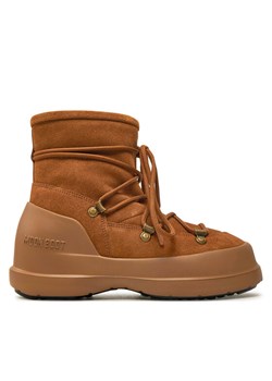 Śniegowce Moon Boot Luna Boot Suede 80D2480030 Brązowy ze sklepu eobuwie.pl w kategorii Śniegowce damskie - zdjęcie 182110661