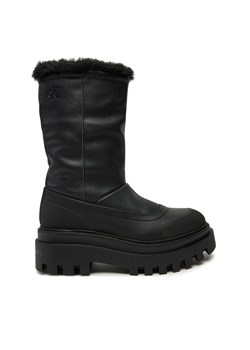 Śniegowce Calvin Klein Jeans Flatform Chelsea Boot Padded YW0YW01558 Czarny ze sklepu eobuwie.pl w kategorii Śniegowce damskie - zdjęcie 182111064